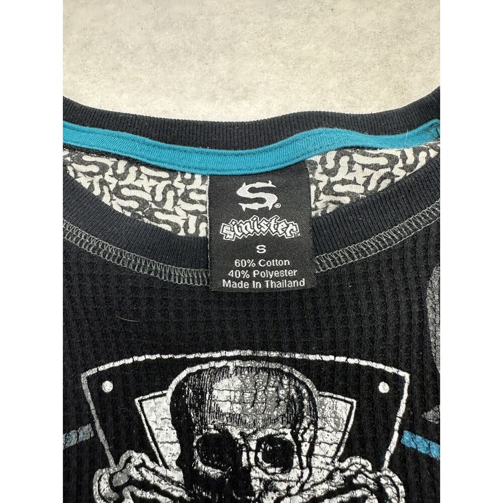Sinister Long Sleeve Waffle Tshirt Mens Size Small Skull Snake MMA - Picture 5 of 8